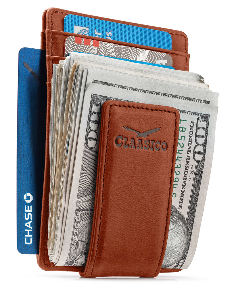 Slim Money Clip Leather Wallet
