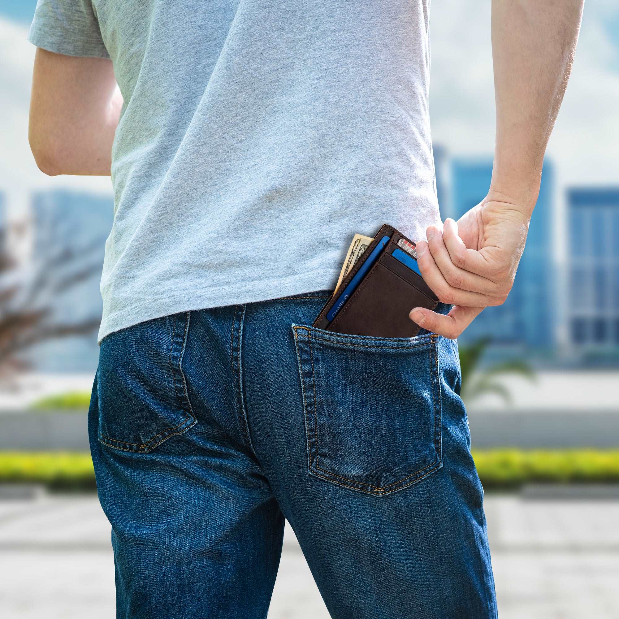 Front Pocket Minimalist Leather card holder Wallet. - claasico.com