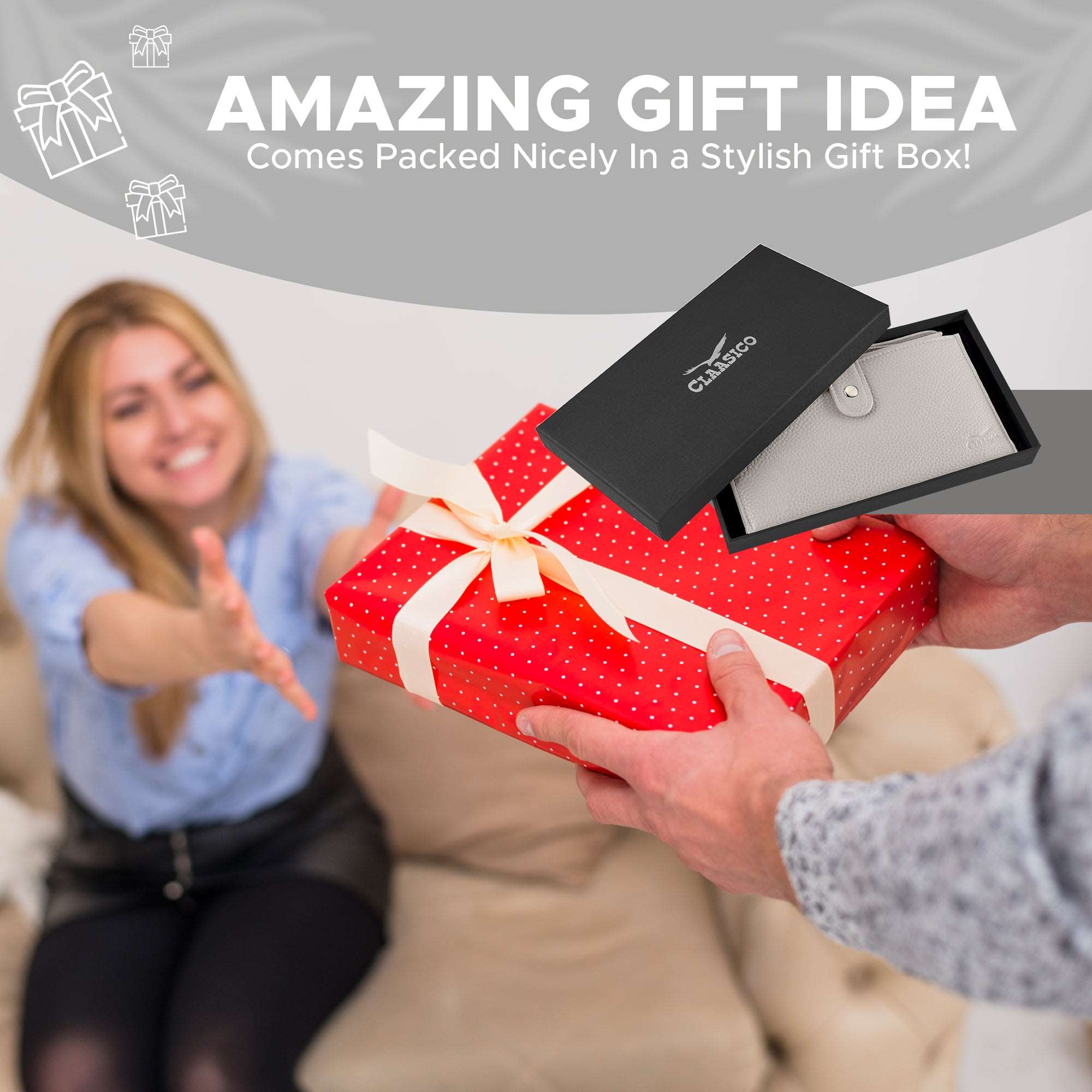 Women’s RFID wristlet wallet phone holder