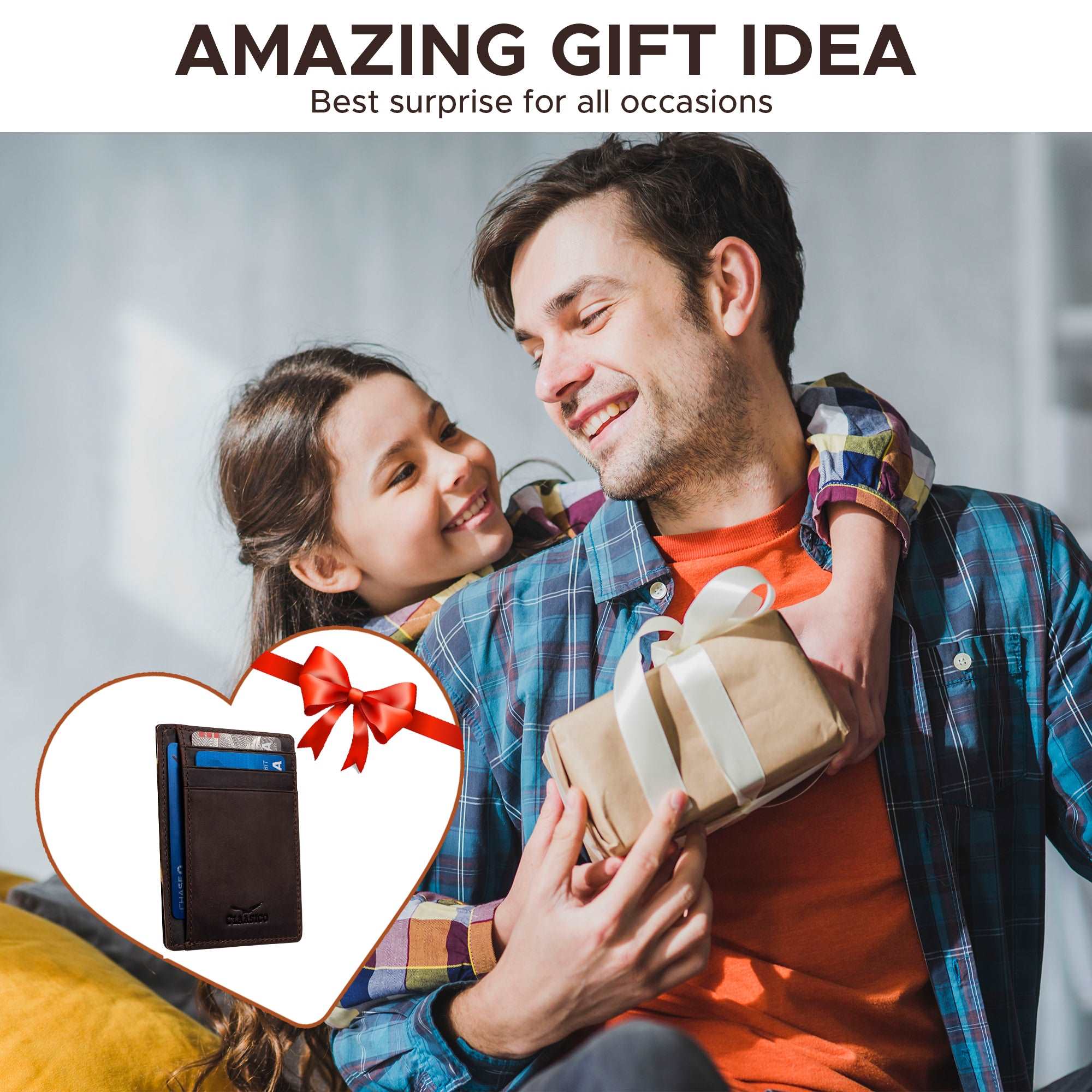 Front Pocket Minimalist Leather card holder Wallet. - claasico.com