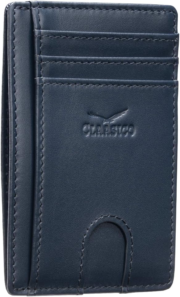 Front Pocket Minimalist Leather Card Holder Wallet