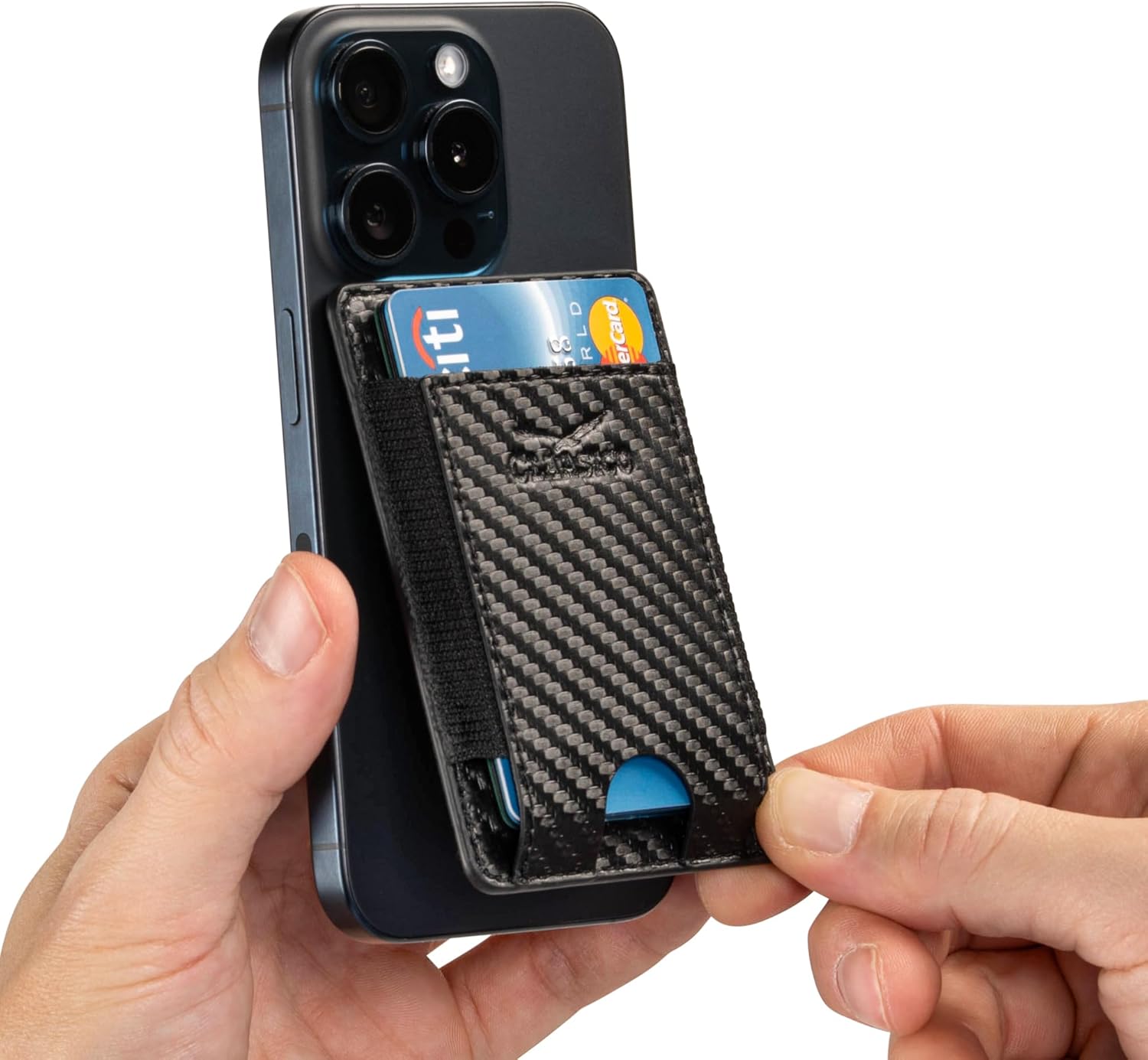 Claasico MagSafe Wallet for Men | Slim RFID Blocking Leather Card Holder with Pop-Up Mechanism