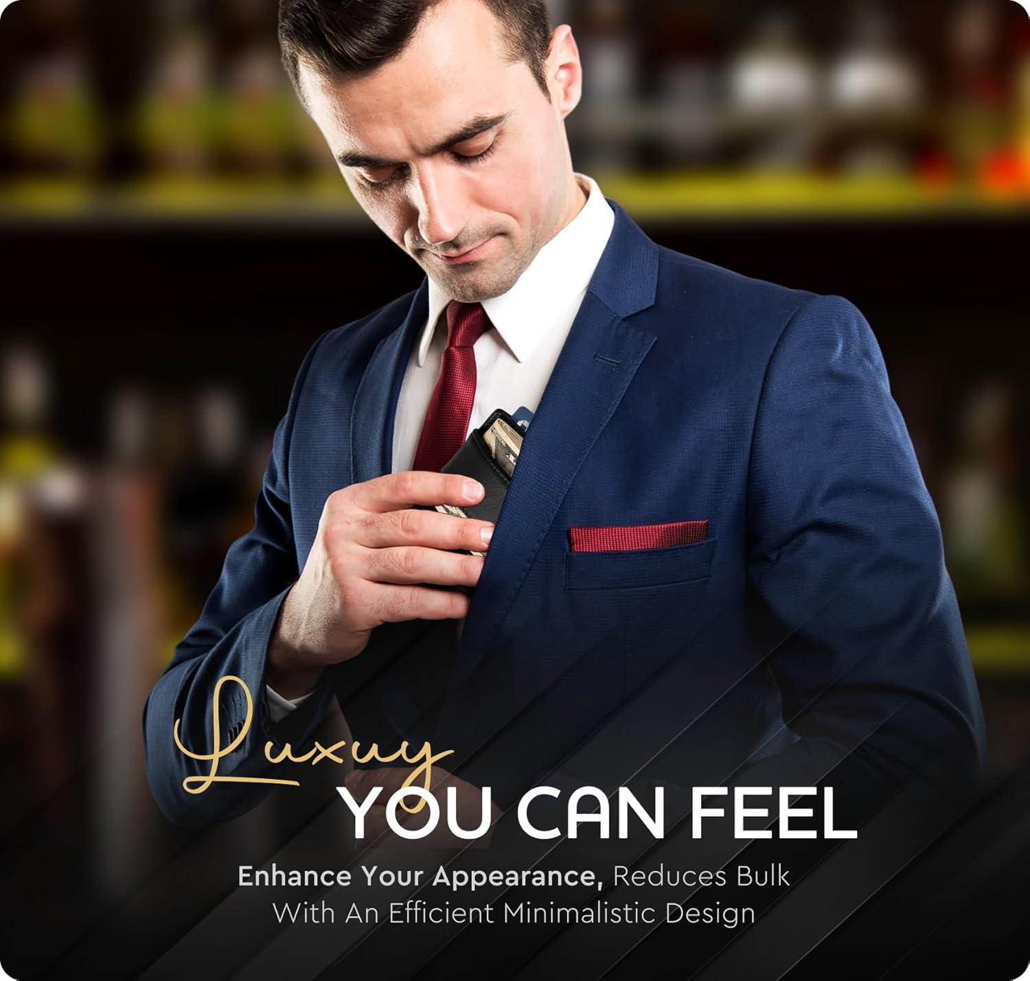 Money Clip Leather Wallet For Men