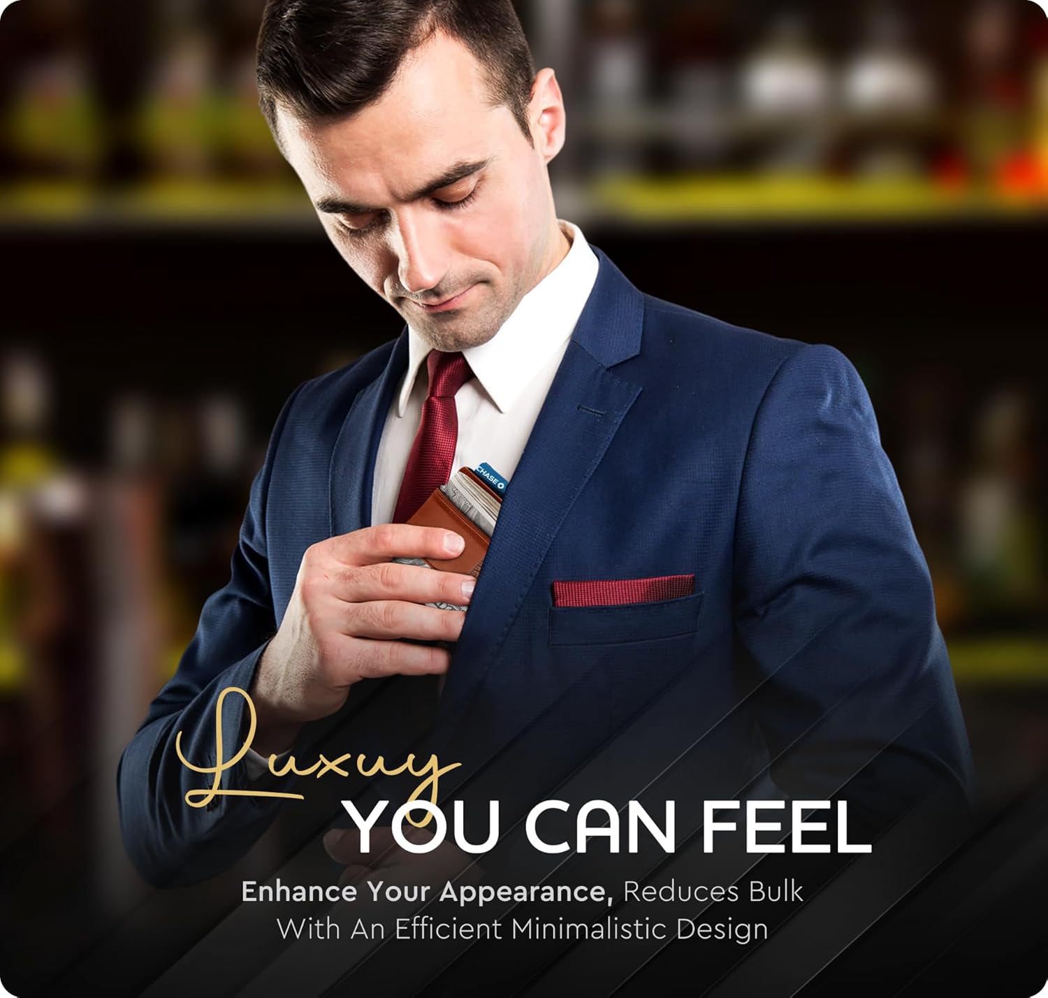 Money Clip Leather Wallet For Men