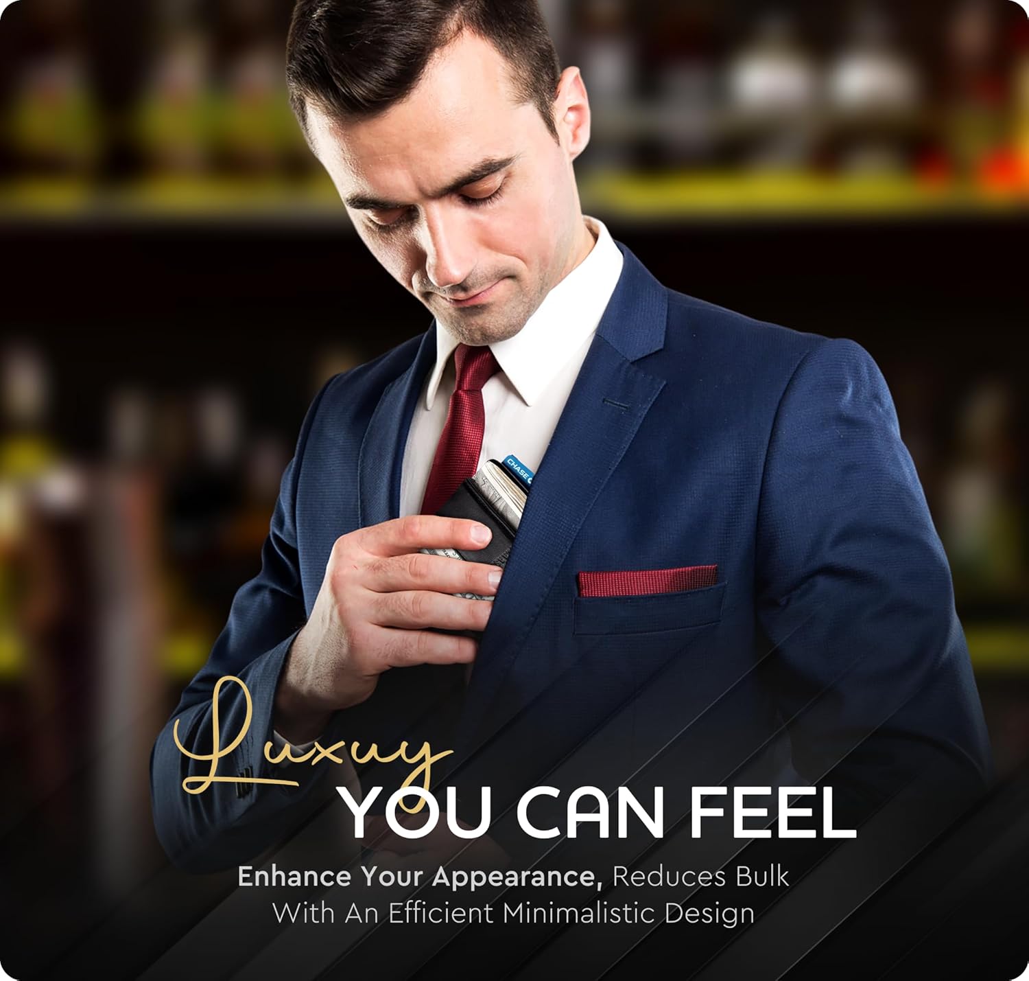 Money Clip Leather Wallet For Men