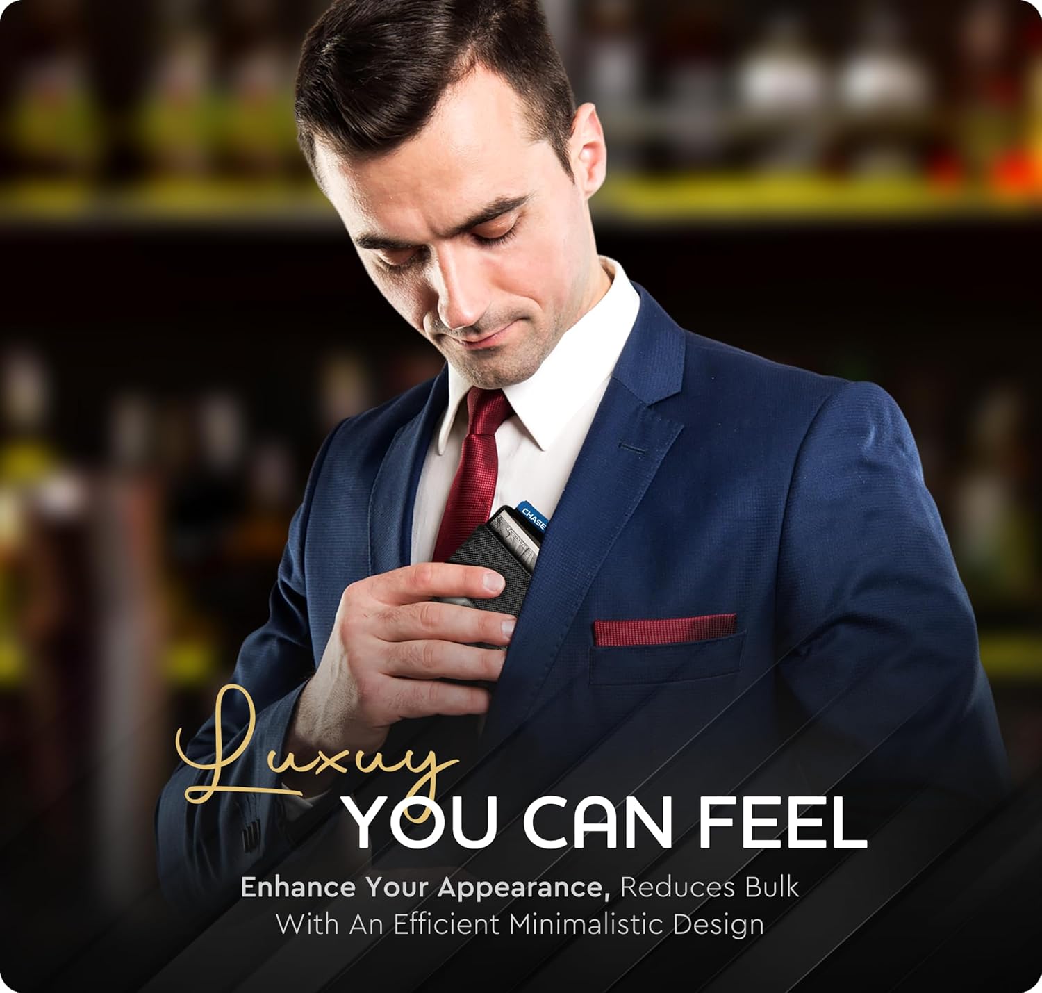 Money Clip Leather Wallet For Men