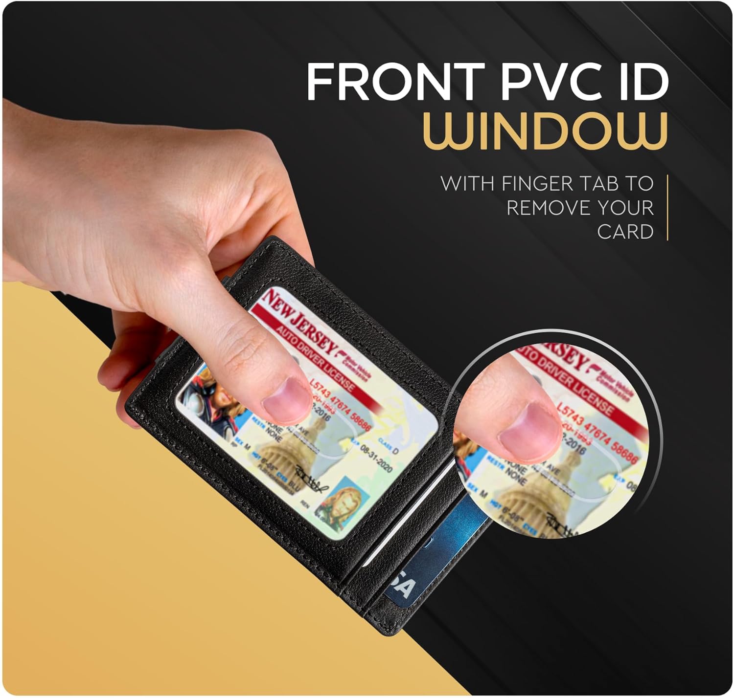 Money Clip Leather Wallet For Men