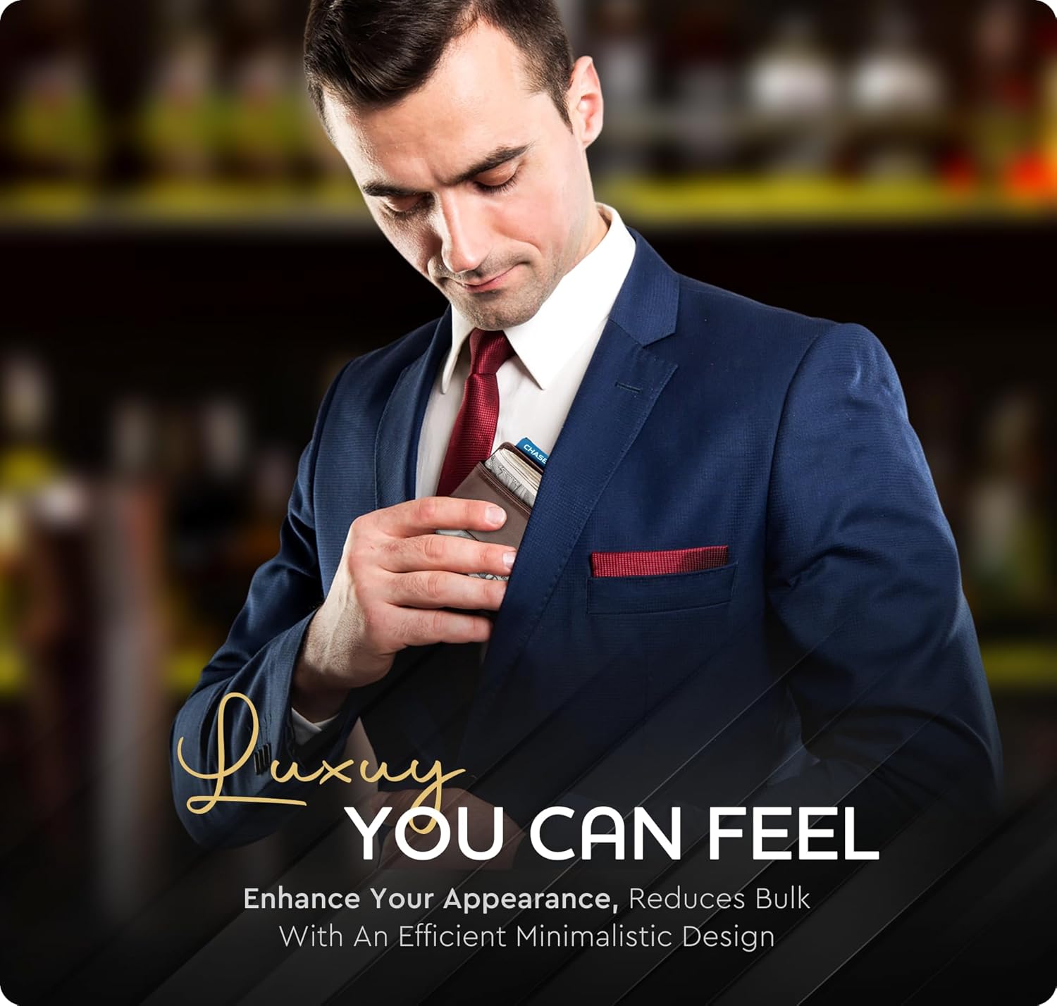 Money Clip Leather Wallet For Men