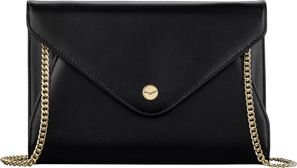 Stylish Envelope Clutch Purse for Women - Elegant Evening Bag with Detachable Chain