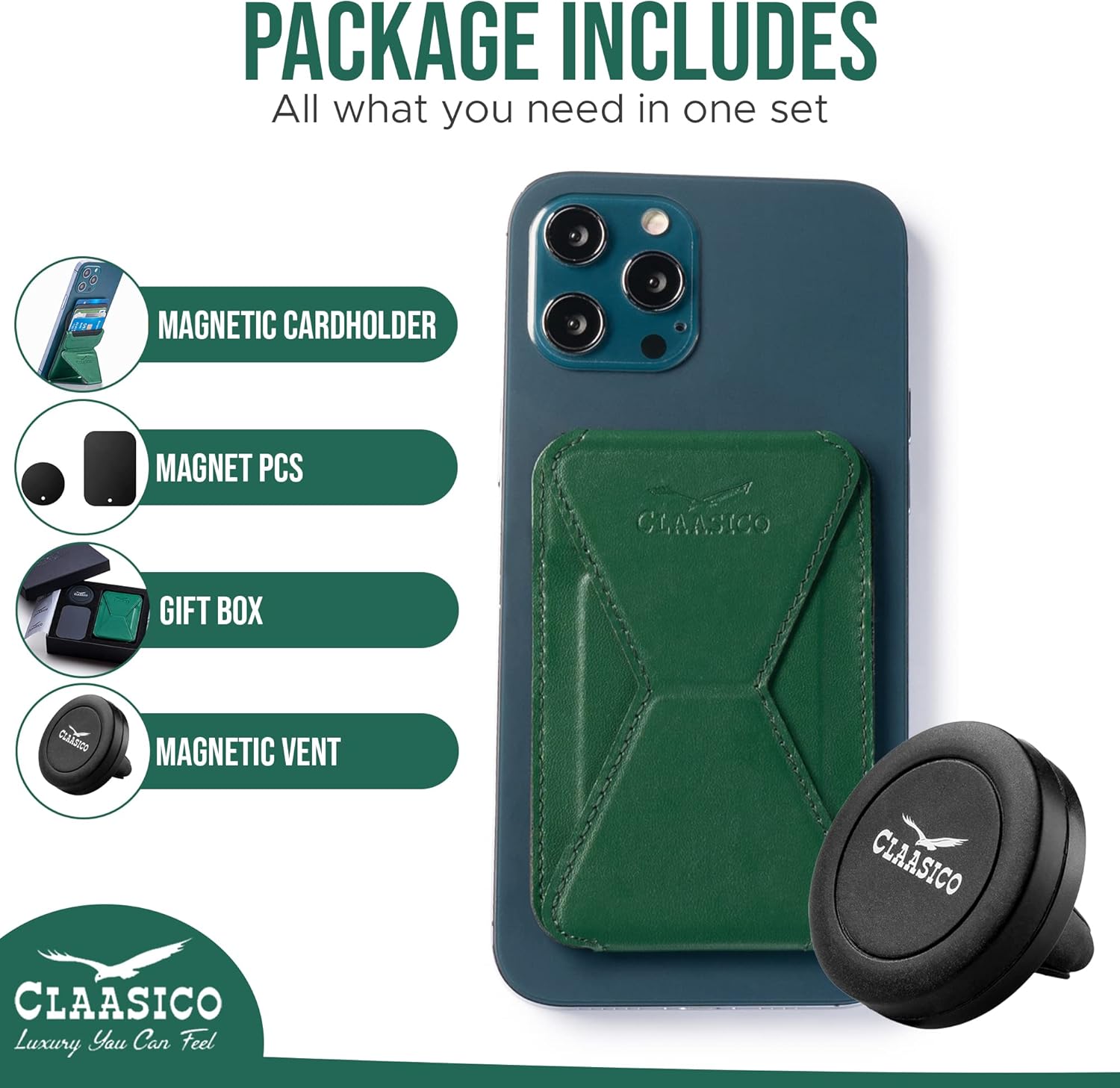 Cell Phone Wallet with Magnetic Phone Stand