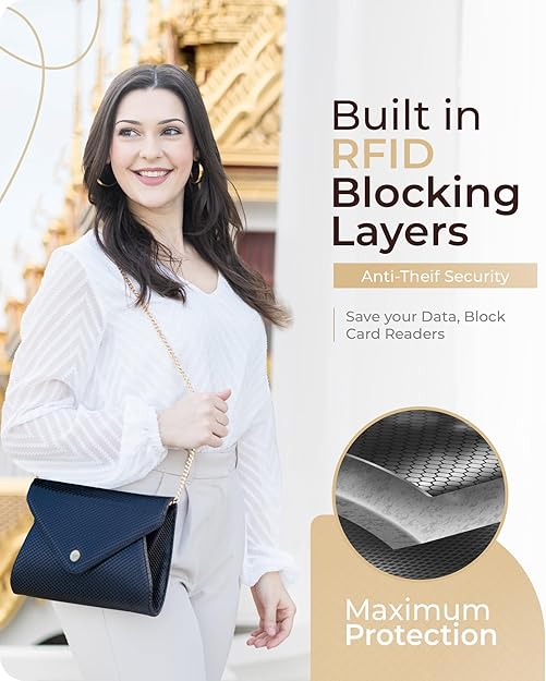 Stylish Envelope Clutch Purse for Women - Elegant Evening Bag with Detachable Chain