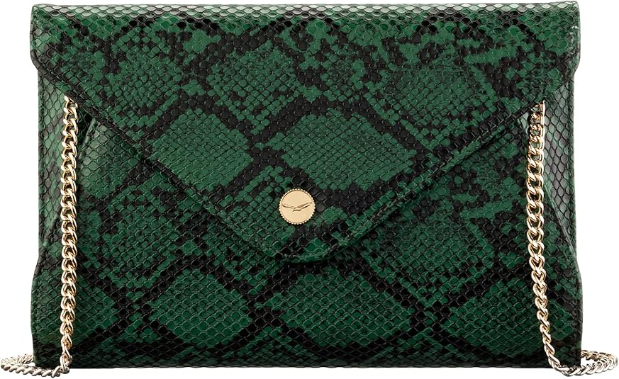 Stylish Envelope Clutch Purse for Women - Elegant Evening Bag with Detachable Chain