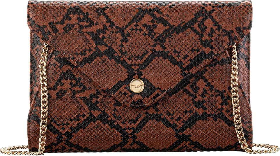Stylish Envelope Clutch Purse for Women - Elegant Evening Bag with Detachable Chain