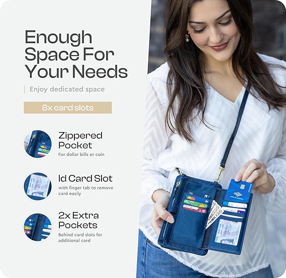 Small Crossbody phone wallet for women