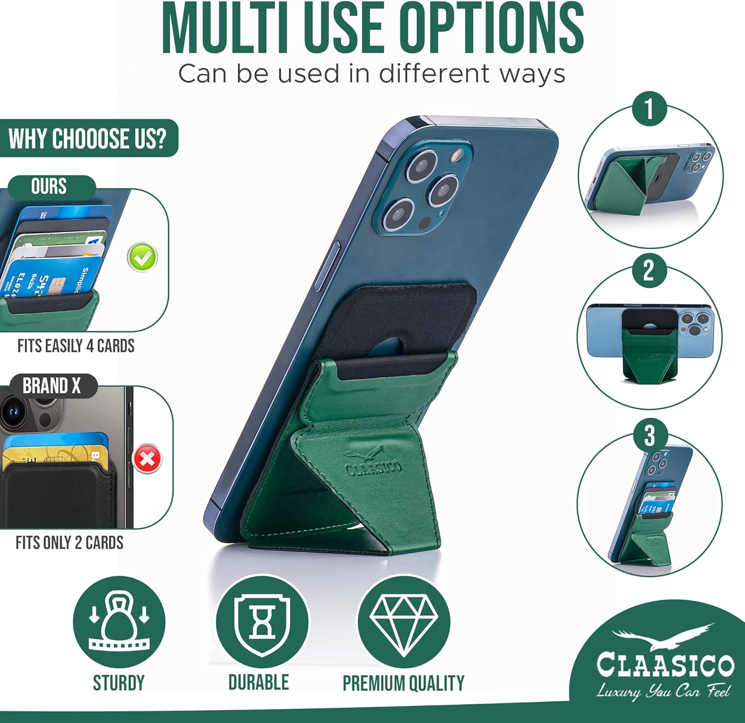 Cell Phone Wallet with Magnetic Phone Stand