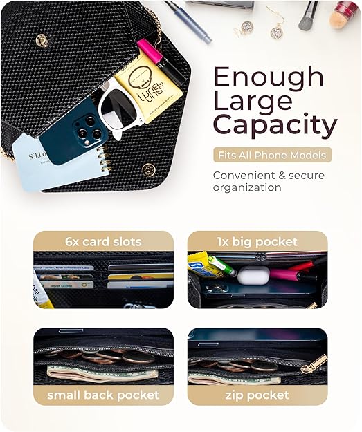 Stylish Envelope Clutch Purse for Women - Elegant Evening Bag with Detachable Chain