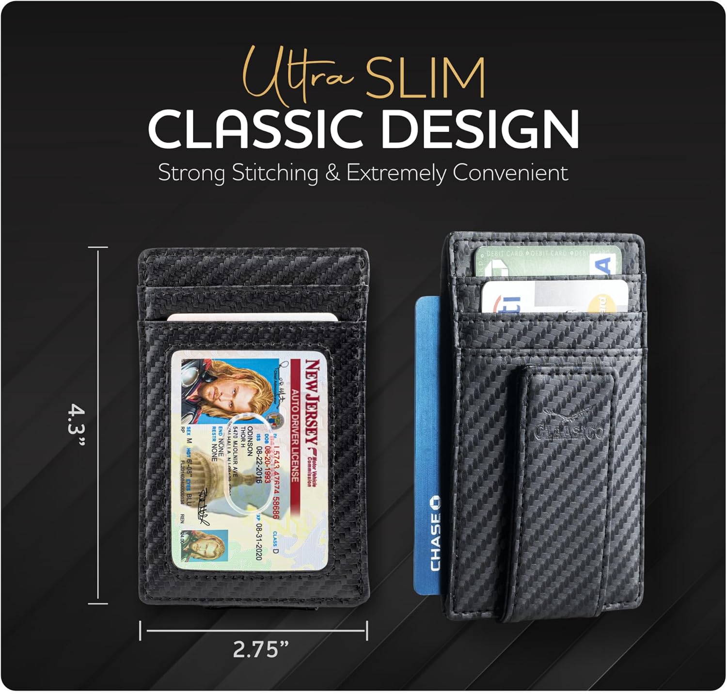 Money Clip Leather Wallet For Men