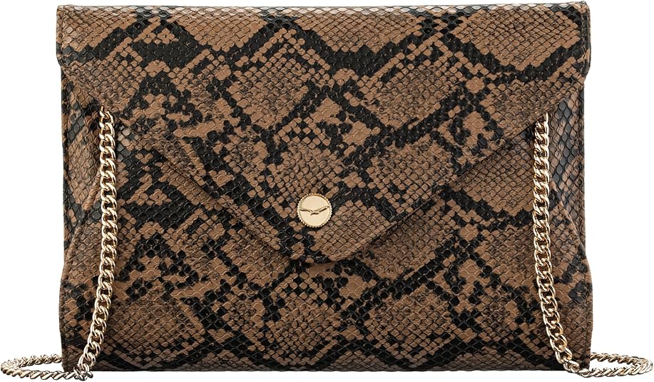 Stylish Envelope Clutch Purse for Women - Elegant Evening Bag with Detachable Chain