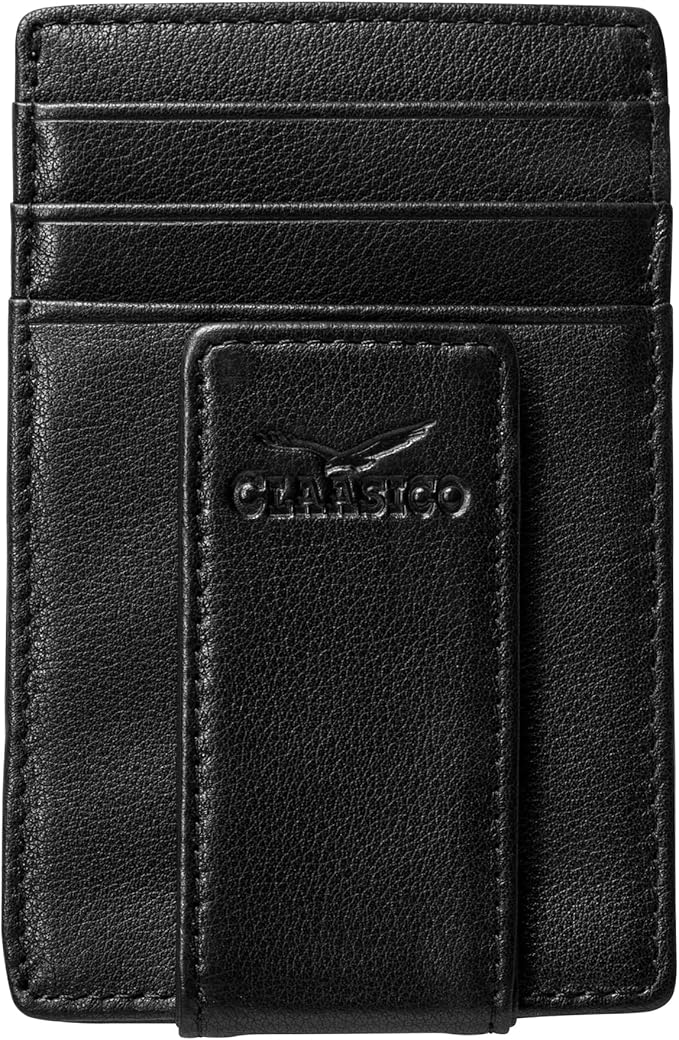 Slim Money Clip Leather Wallet