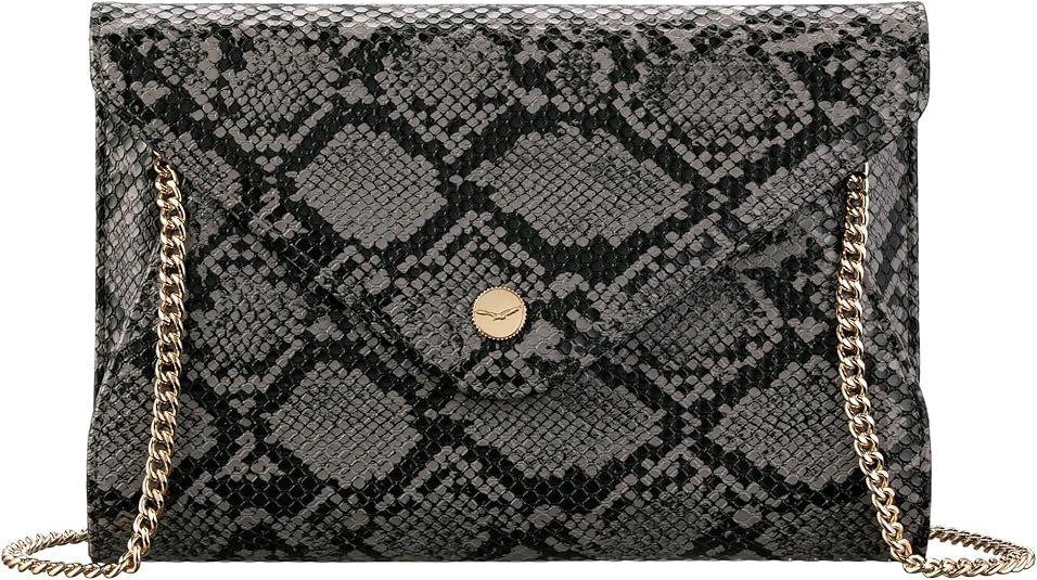 Stylish Envelope Clutch Purse for Women - Elegant Evening Bag with Detachable Chain