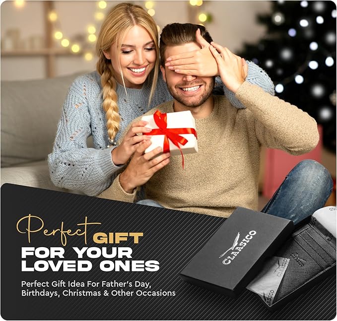 Front Pocket Minimalist Leather Card Holder Wallet