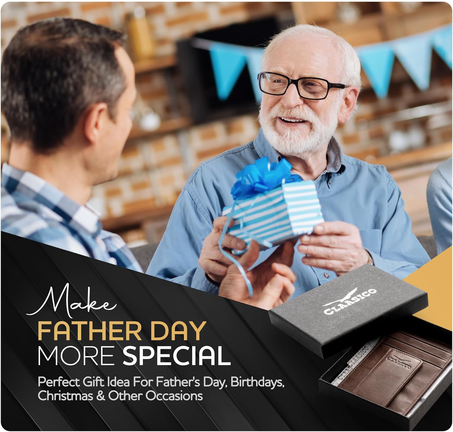 Money Clip Leather Wallet For Men