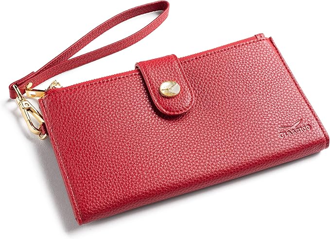 Women’s RFID wristlet wallet phone holder