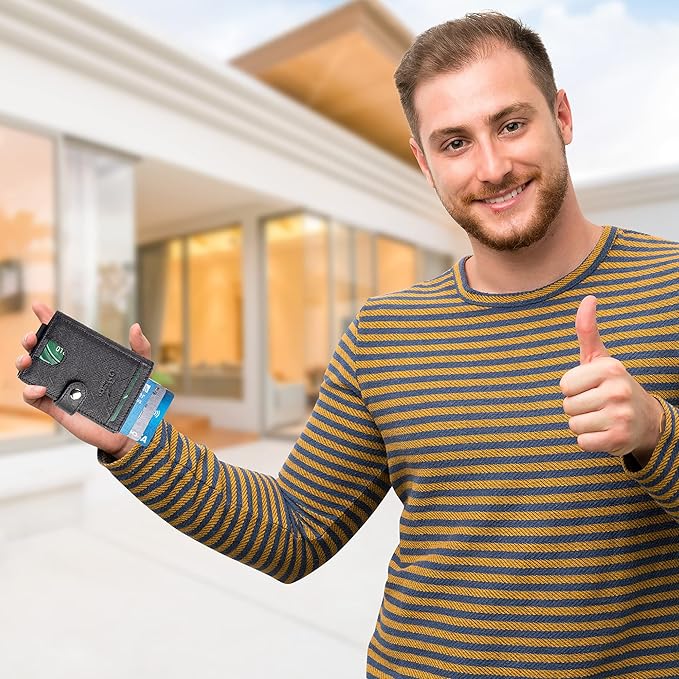 Pop Up Bifold Leather Wallet - Black Crossatch