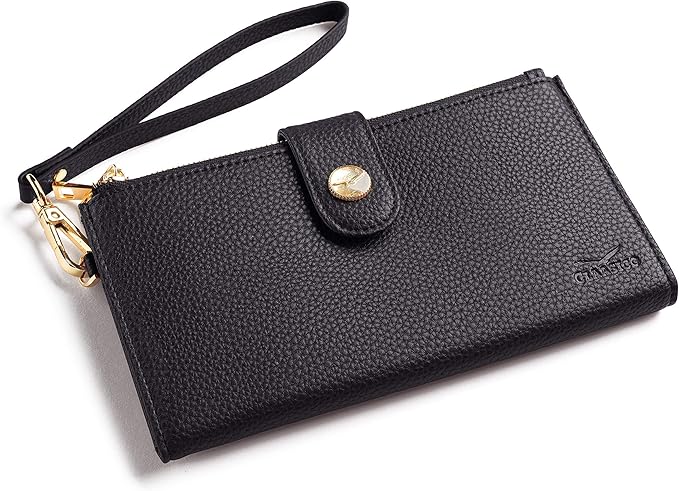 Women’s RFID wristlet wallet phone holder