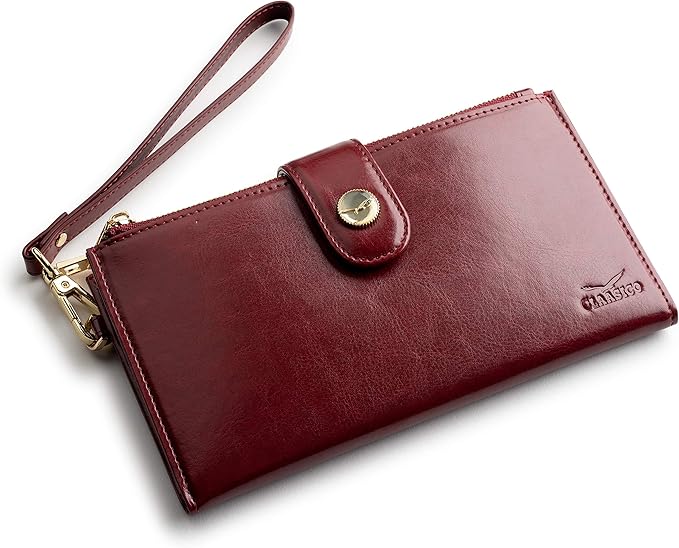 Women’s RFID wristlet wallet phone holder