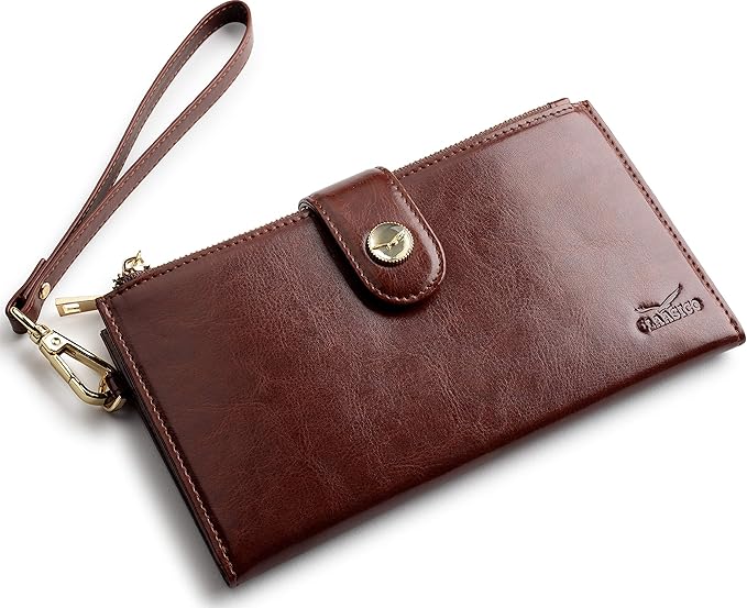 Women’s RFID wristlet wallet phone holder
