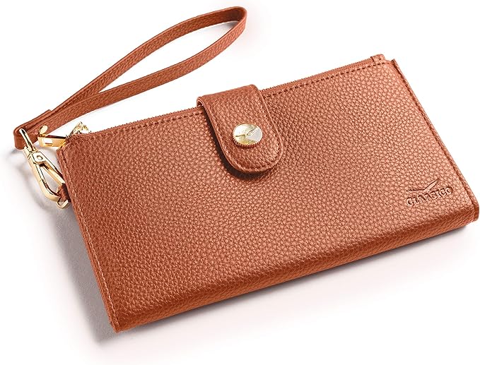 Women’s RFID wristlet wallet phone holder