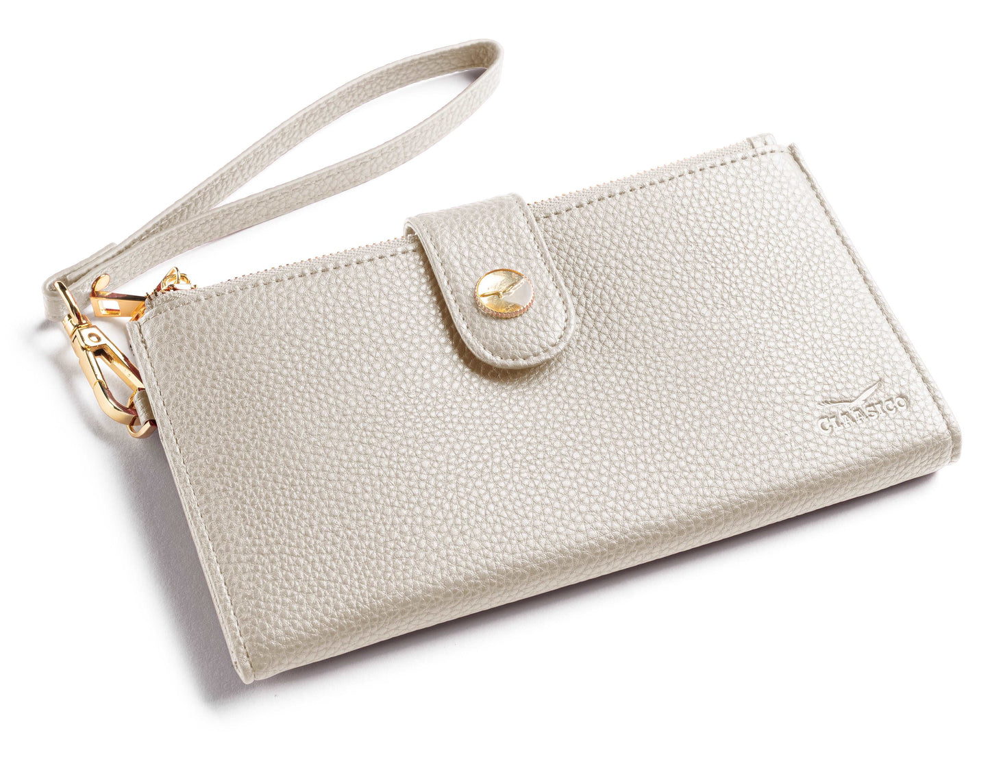 Women’s RFID wristlet wallet phone holder