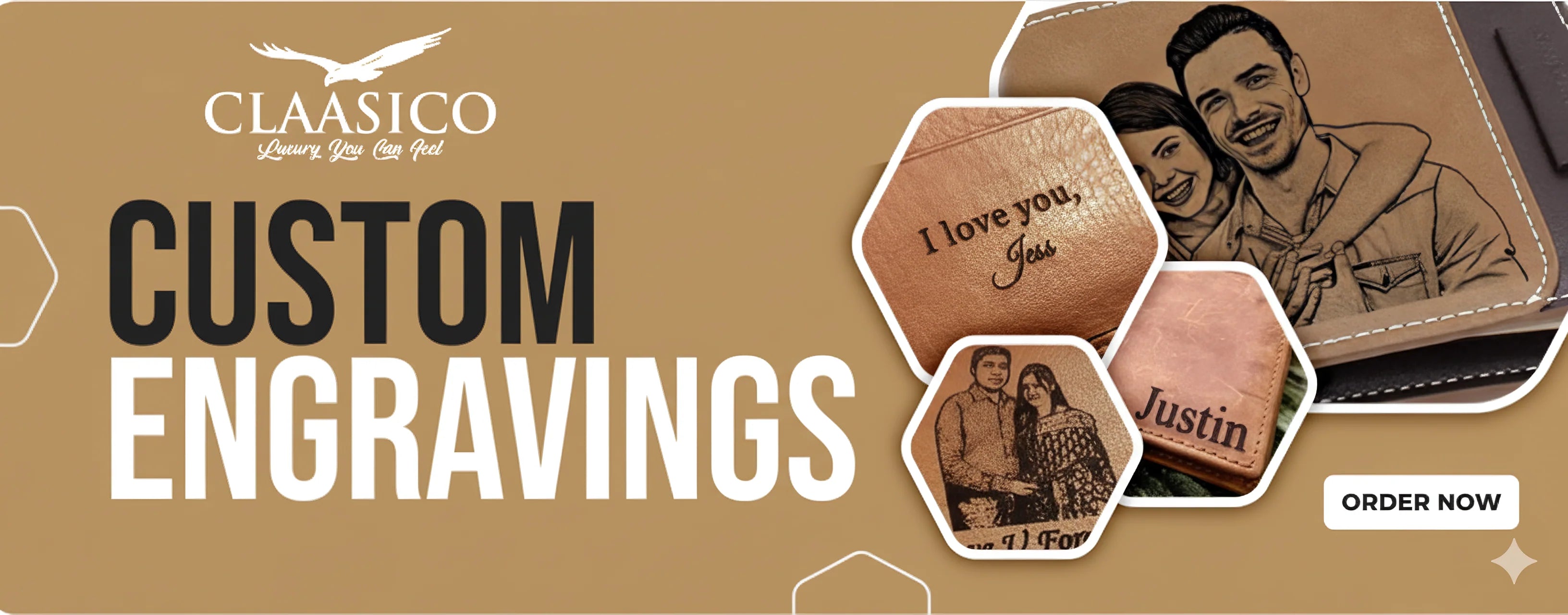 Personalize your Classico wallets and phone cases to make a statement