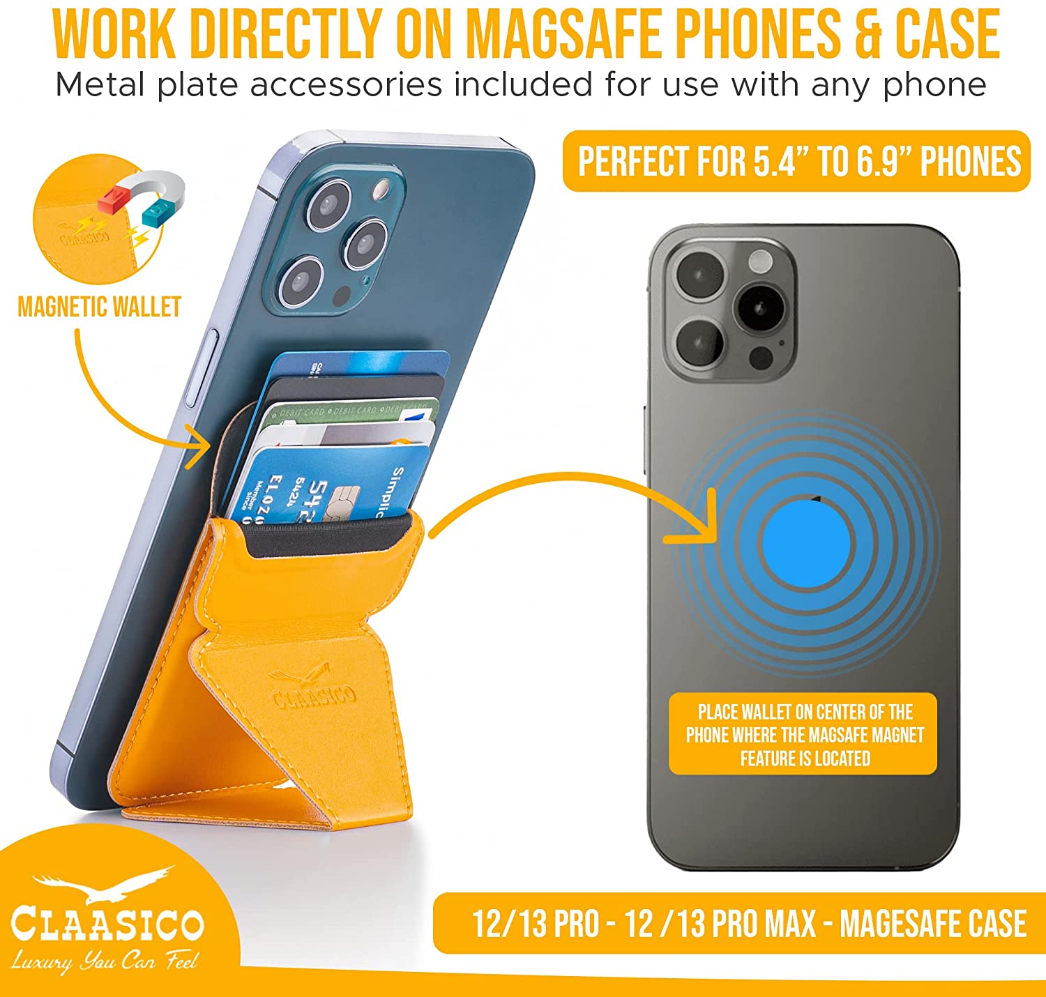 Cell Phone Wallet with Magnetic Phone Stand