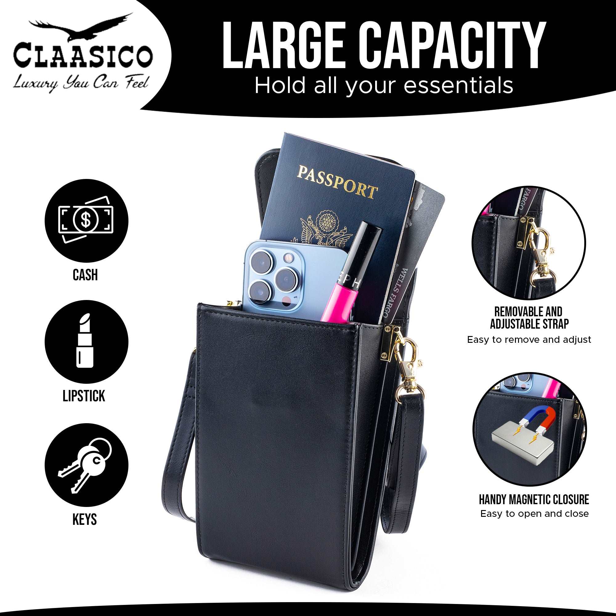 Small Crossbody phone wallet for women