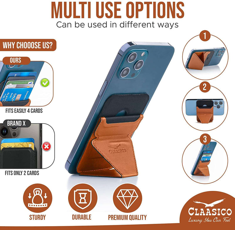 Cell Phone Wallet with Magnetic Phone Stand