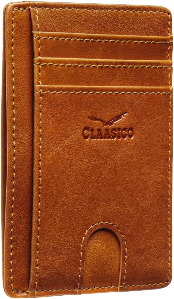 Front Pocket Minimalist Leather card holder Wallet.