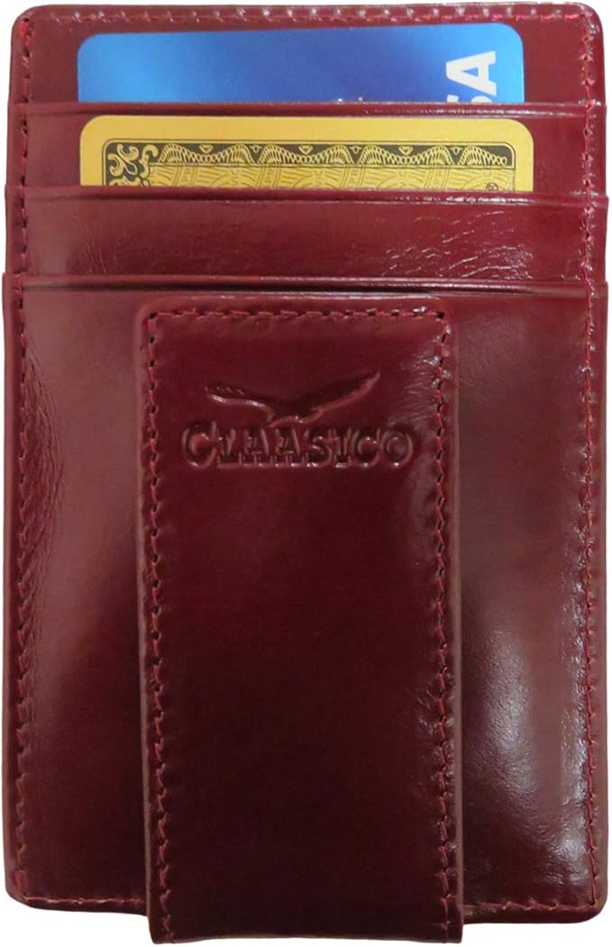 Slim Money Clip Leather Wallet