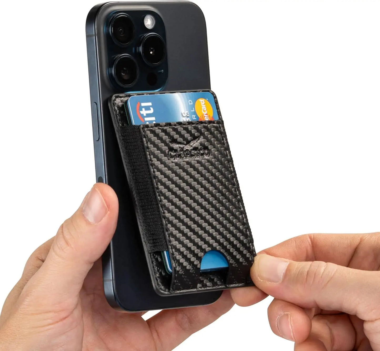 Claasico MagSafe Wallet for Men - Black Carbon