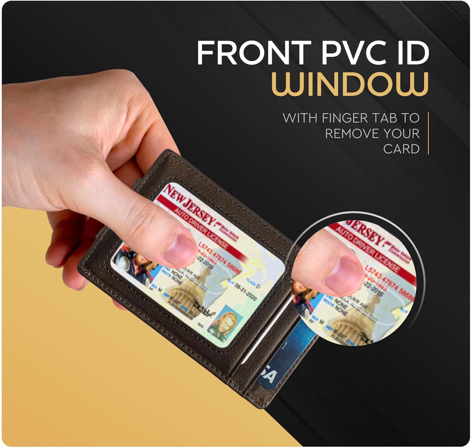 Money Clip Leather Wallet For Men