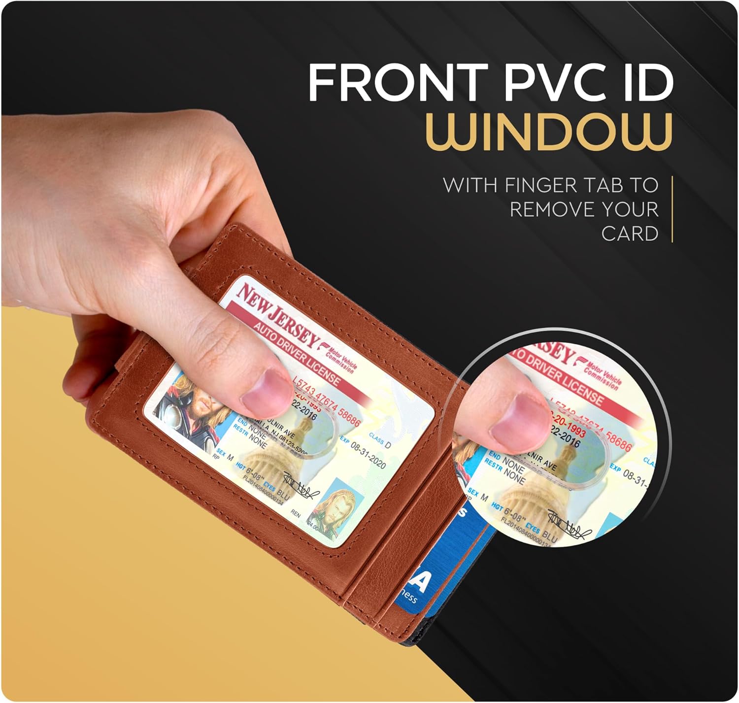 Money Clip Leather Wallet For Men