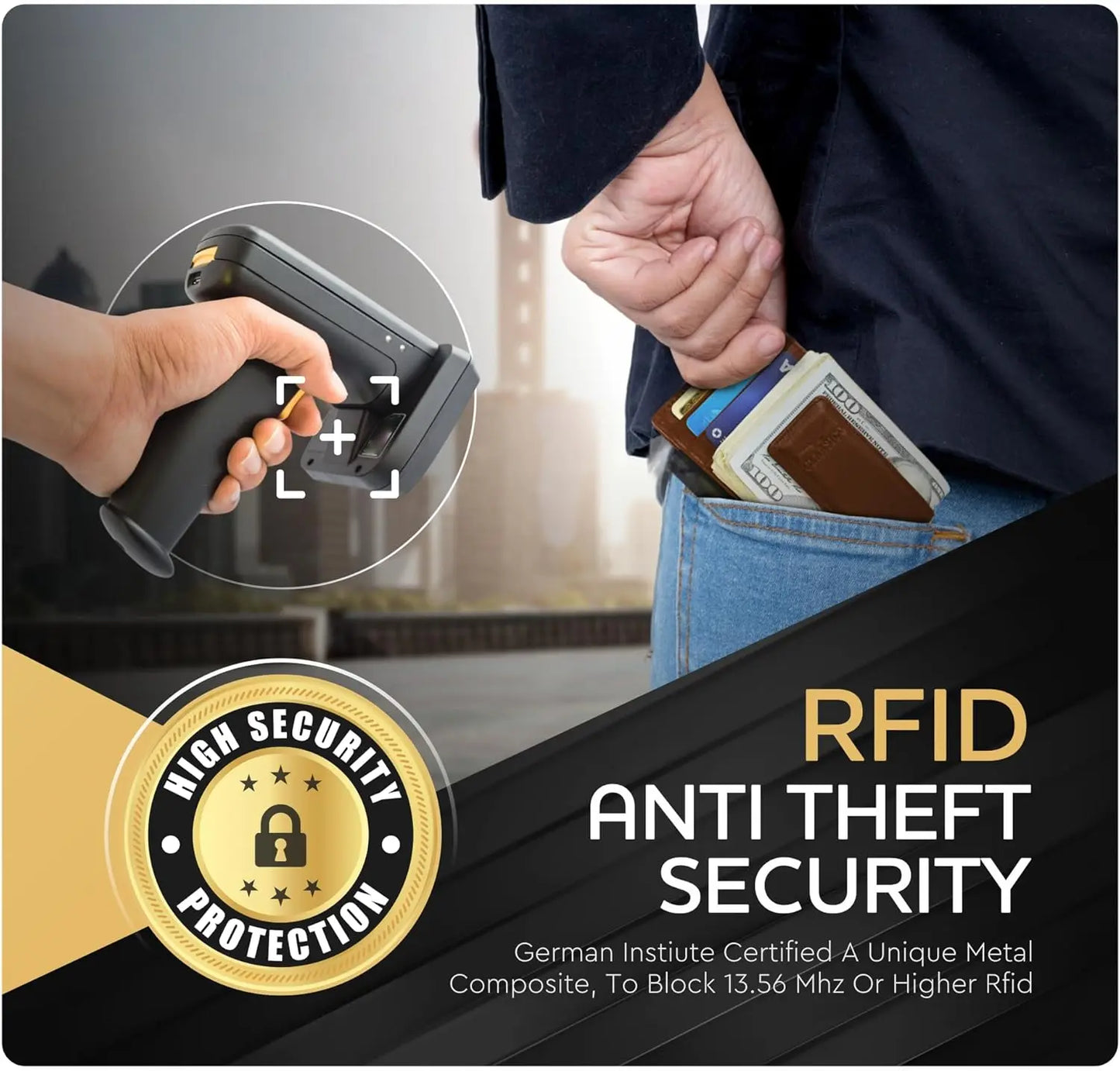 Money Clip Leather Wallet For Men - Tan