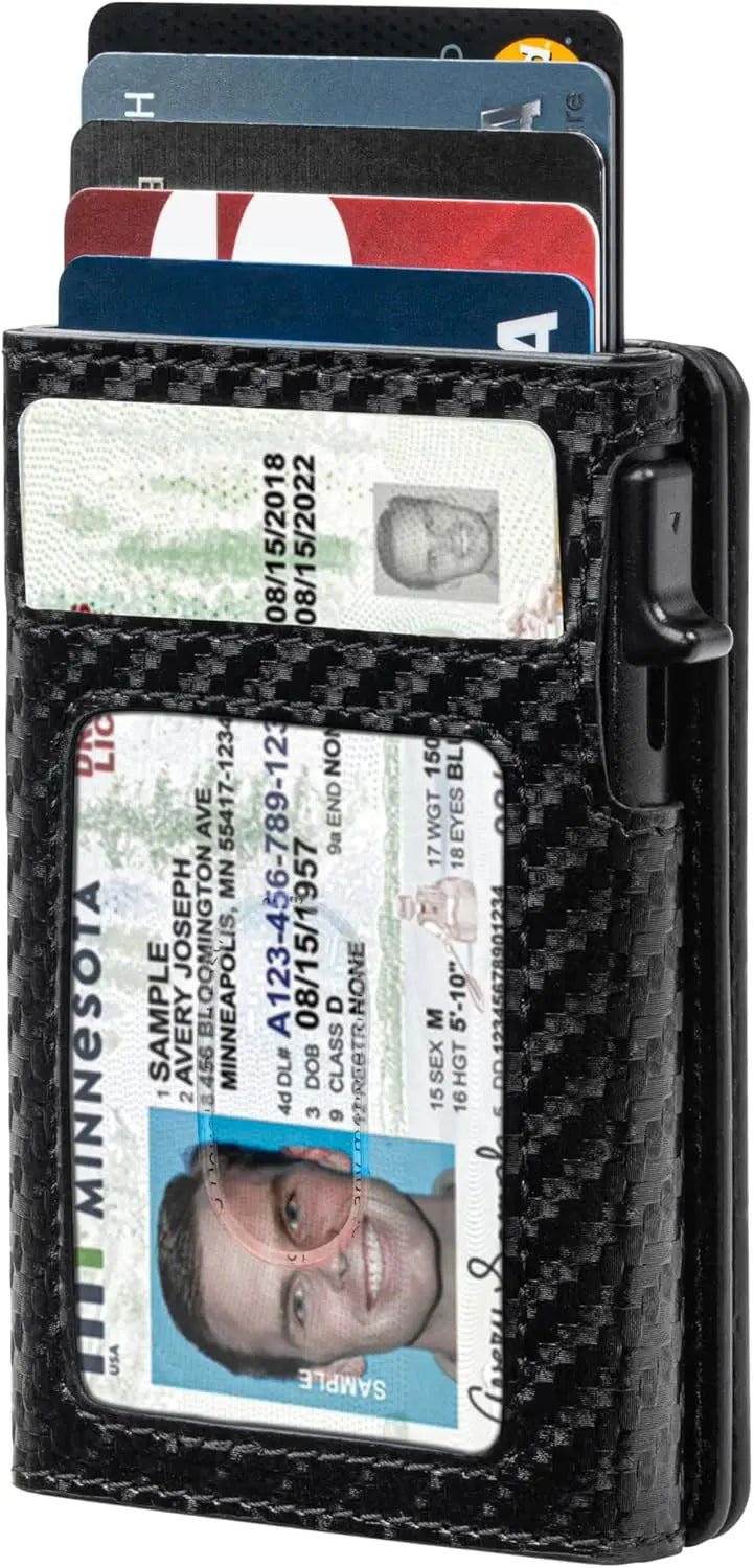 Claasico MagSafe Wallet for Men - Black Carbon