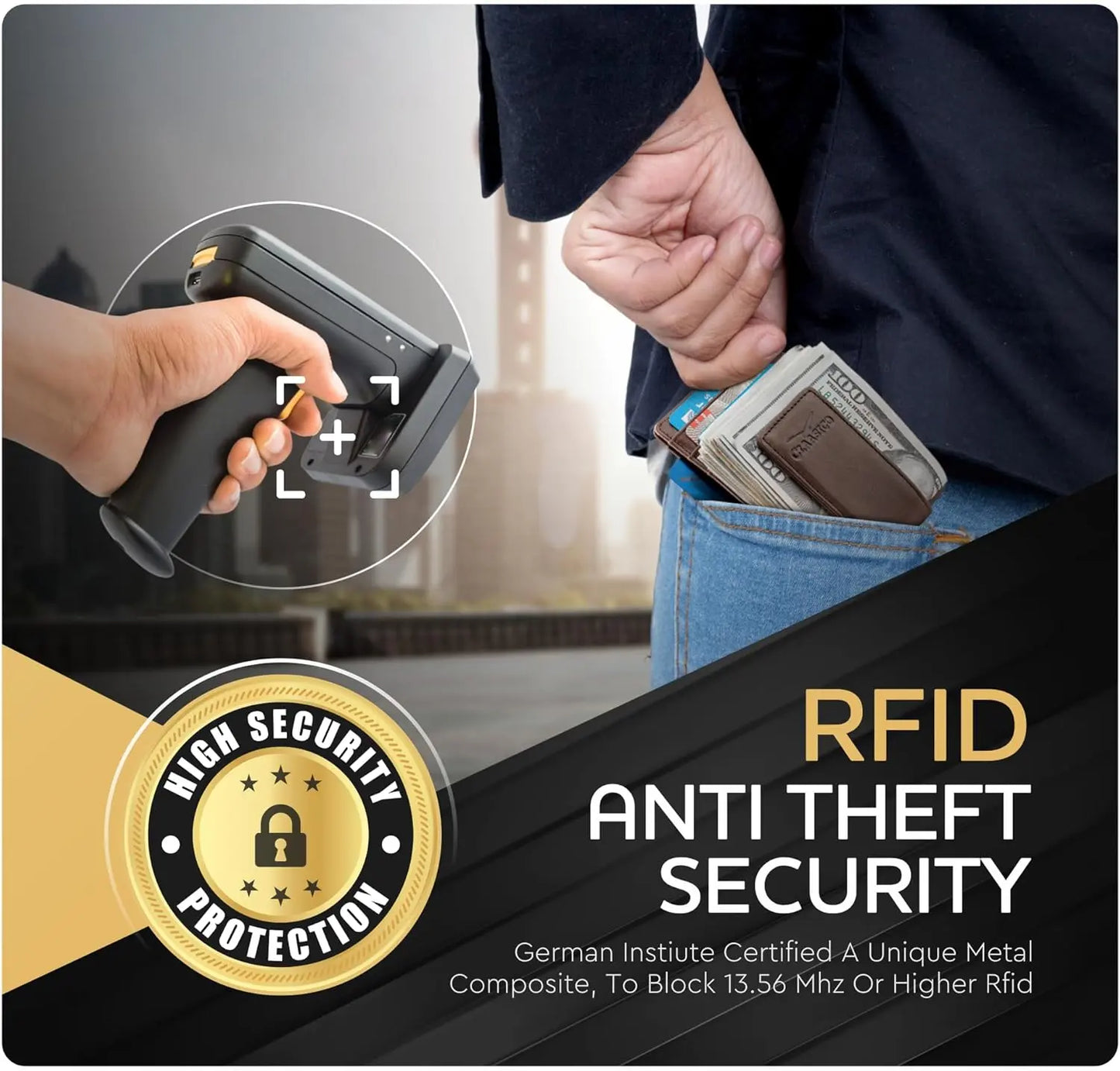 Money Clip Leather Wallet For Men - Coffee