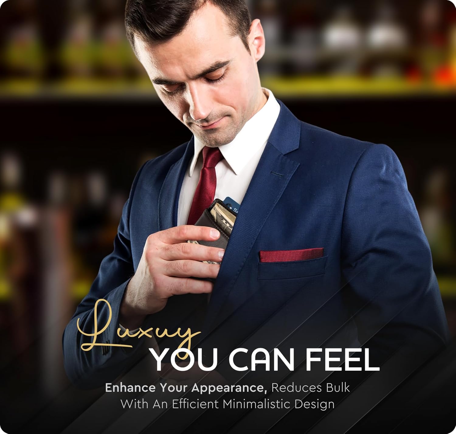 Money Clip Leather Wallet For Men