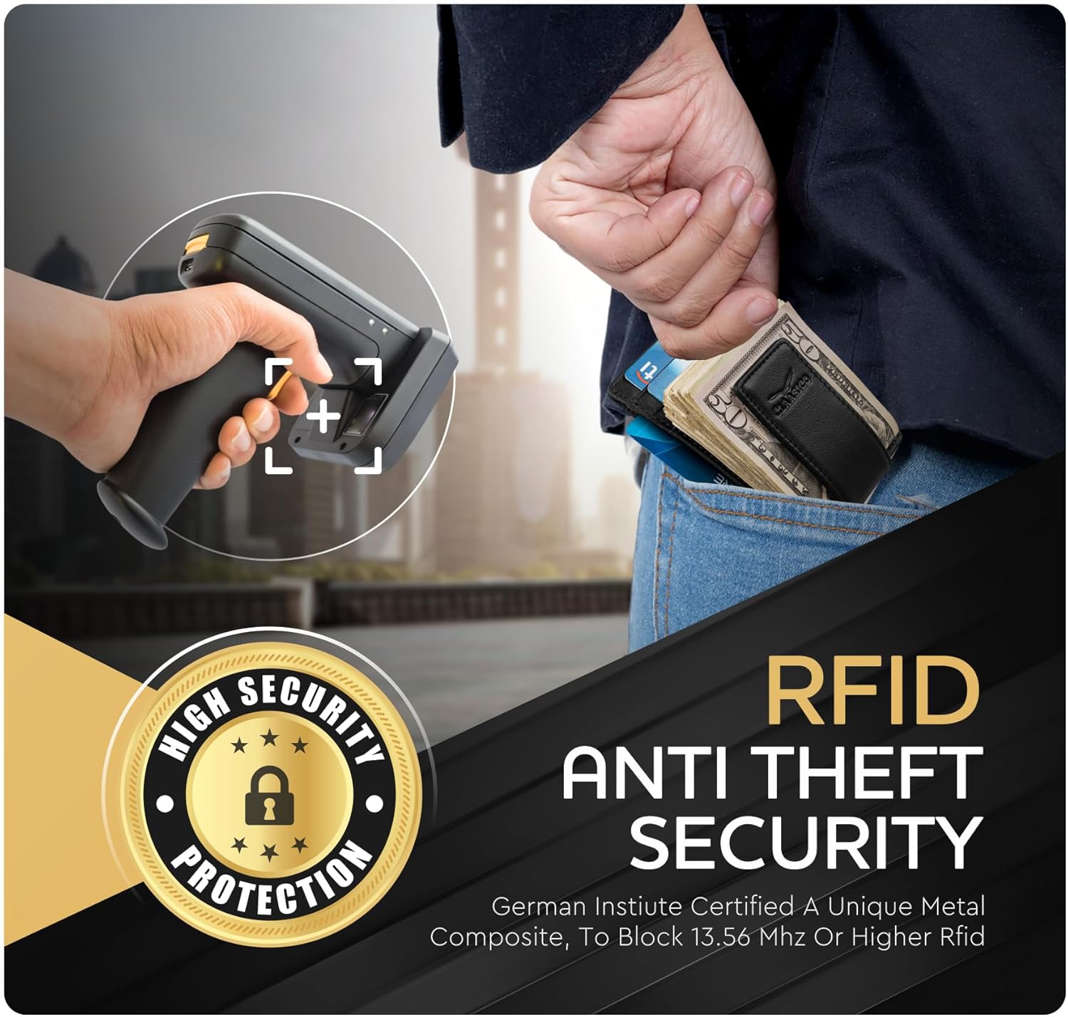 Money Clip Leather Wallet For Men