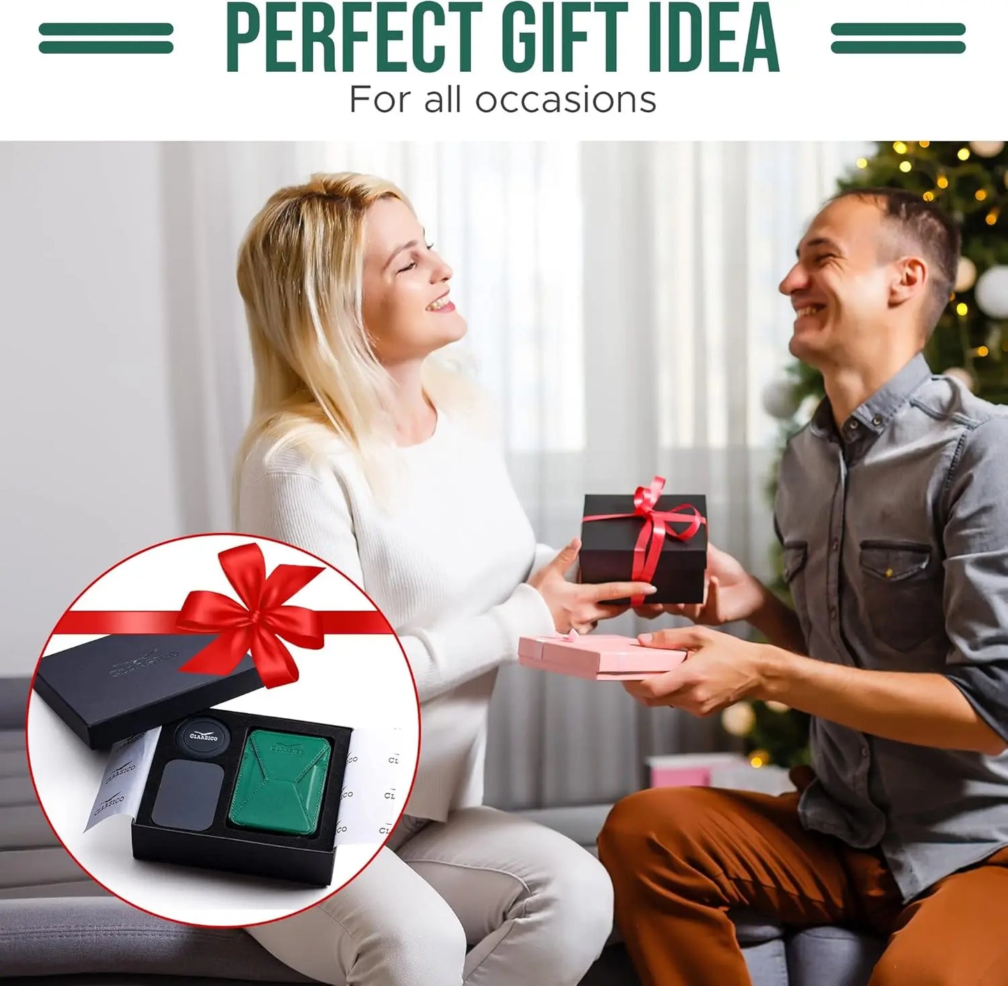 Cell Phone Wallet with Magnetic Phone Stand - Dark Green