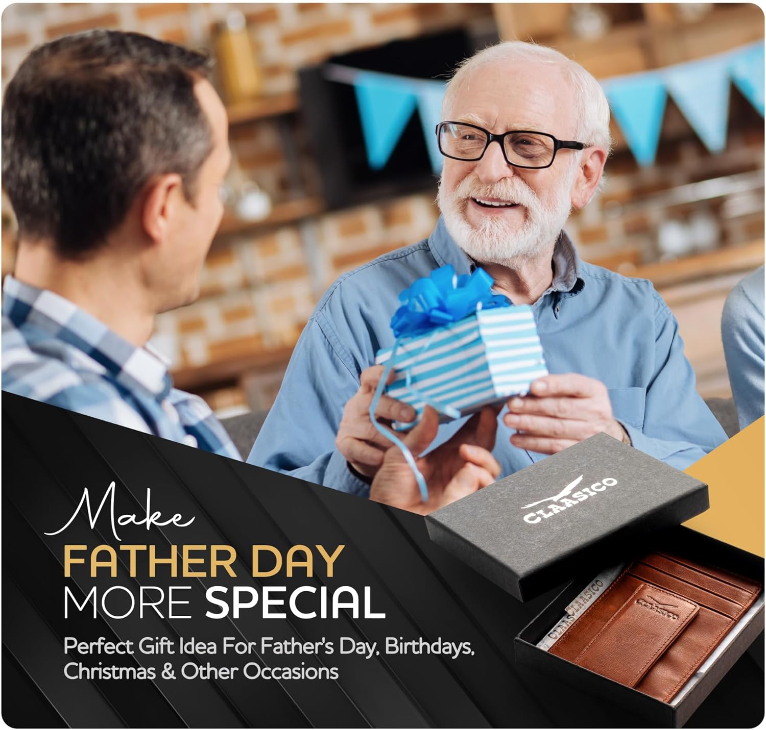 Money Clip Leather Wallet For Men