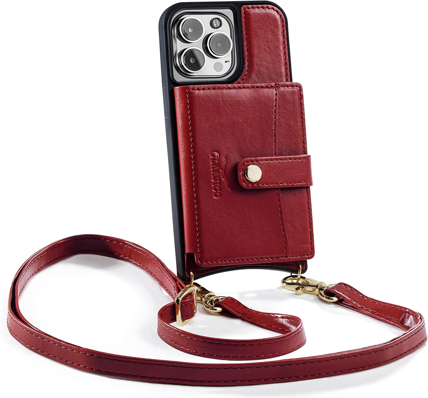 Claasico iPhone 13 Crossbody Wallet Case with RFID Protection